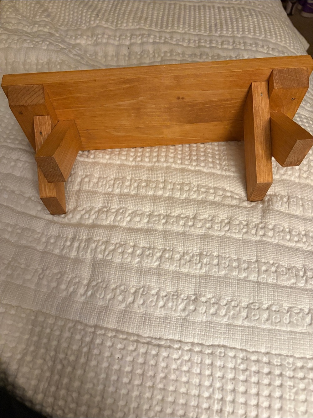 Rustic Wooden Wall Shelf - Natural Honey Tone